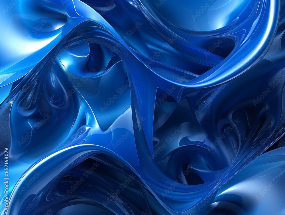 Fototapeta premium Abstract Blue Background, Generative AI Illustration