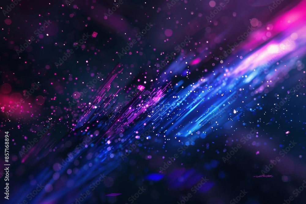 Obraz premium A dark abstract background with a burst of blue and purple light