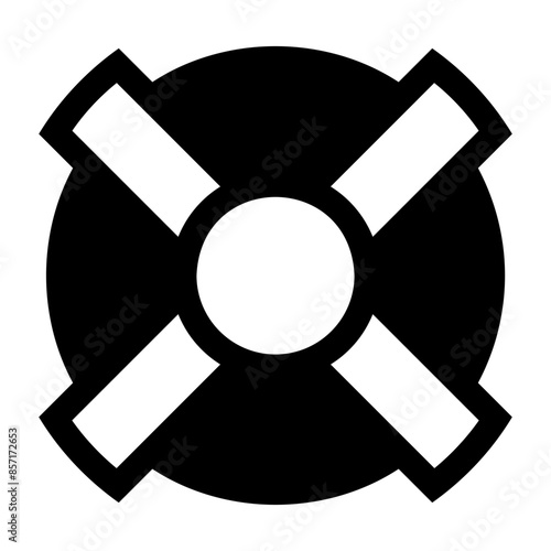 lifebuoy  glyph  icon vector illustration isolated on white background