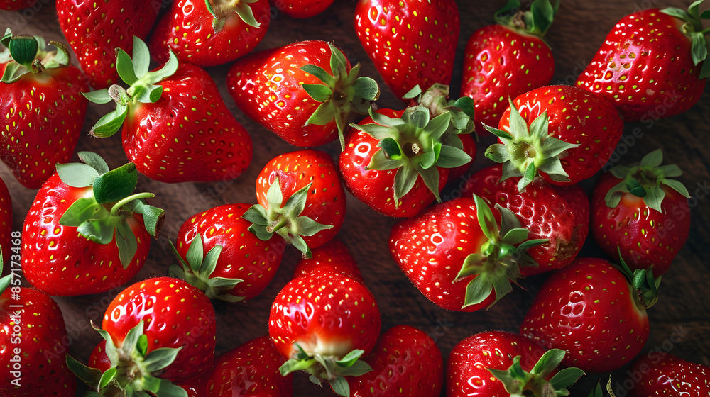 fresh strawberry top down view background poster fresh strawberry top down view background poster