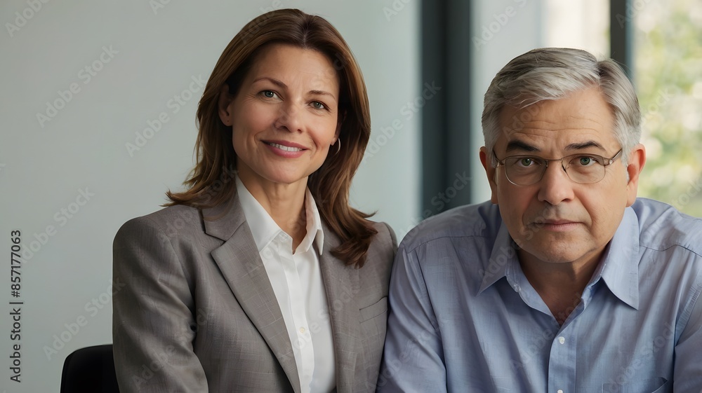 Smiling Business Professionals Posing for a Photo in a Modern Office Smiling Business Professionals Posing for a Photo in a Modern Office