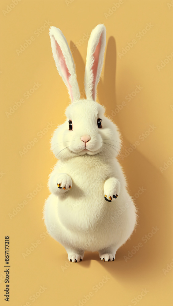 white rabbit on a white background white rabbit on a white background