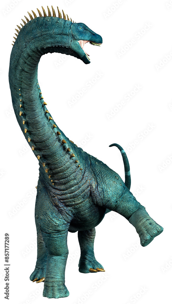 3D Rendering DinosaurAlamosaurus on White 3D Rendering DinosaurAlamosaurus on White