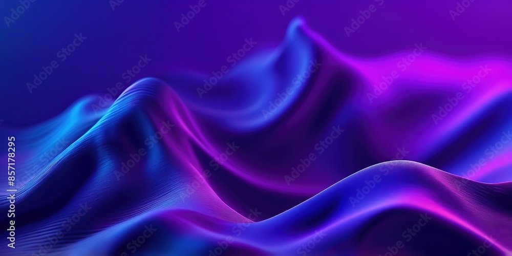 Fototapeta premium Abstract background Dark blue purple blurred gradient textured, Wide Banner