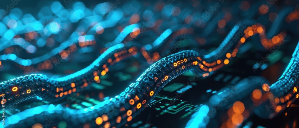 A close-up of a blockchain network visualization A close-up of a blockchain network visualization