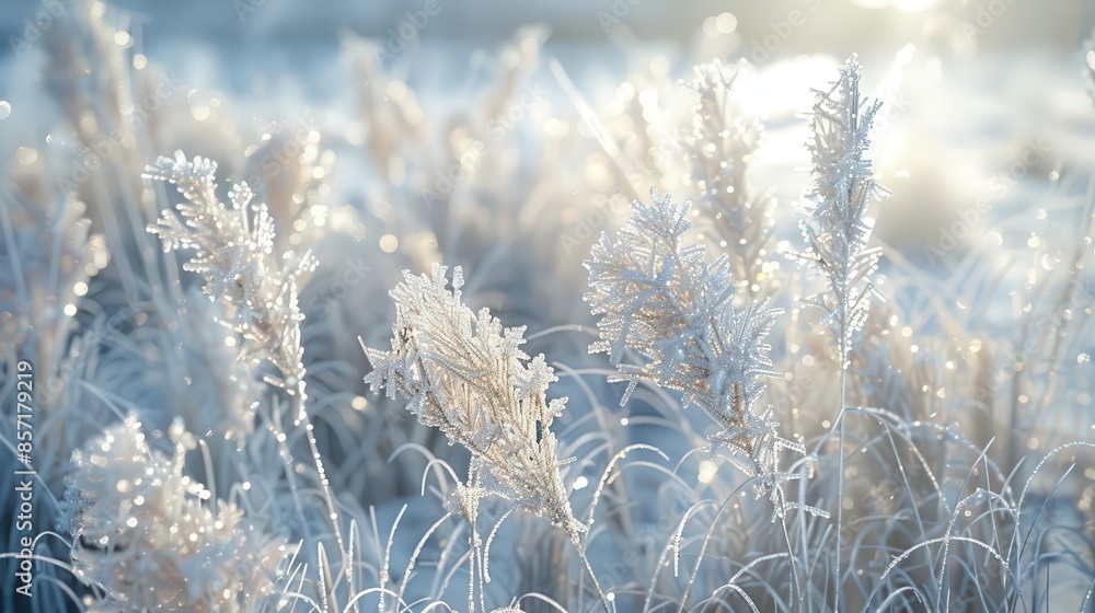 frosty crystal garden with grass stems transformed into delicate sculptures winter wonderland landscape digital art frosty crystal garden with grass stems transformed into delicate sculptures winter wonderland landscape digital art