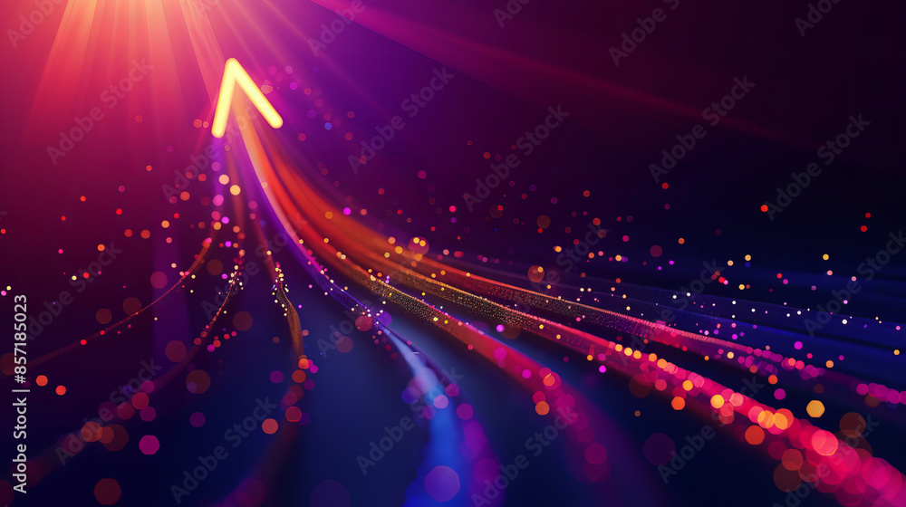A digital 3D illustration featuring neon blue and pink arrows moving at high speed against a dark background. The dynamic and futuristic composition evokes a sense of motion and modern technology A digital 3D illustration featuring neon blue and pink arrows moving at high speed against a dark background. The dynamic and futuristic composition evokes a sense of motion and modern technology