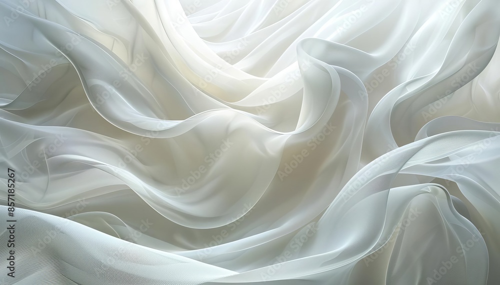 A light abstract background with flowing white waves A light abstract background with flowing white waves