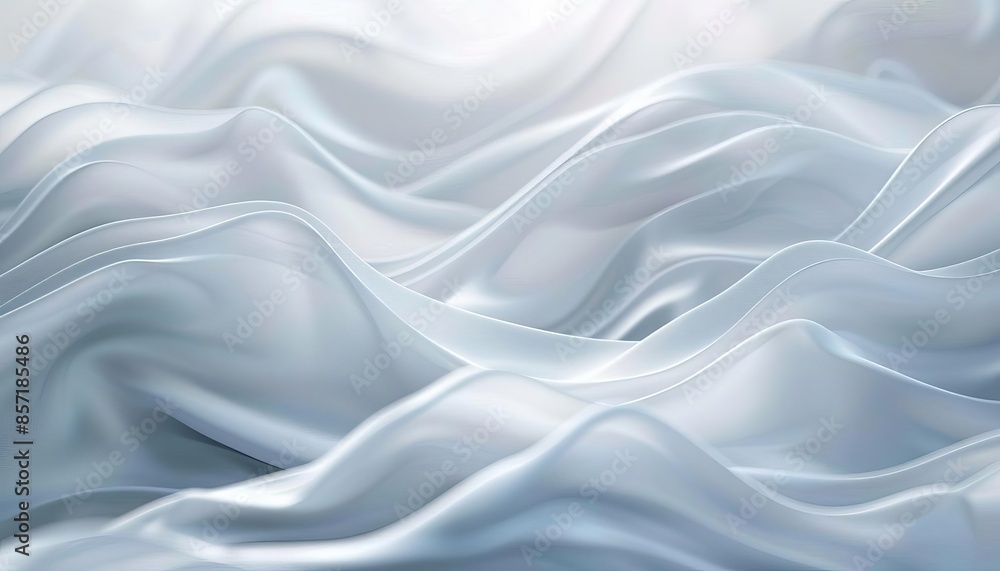 A light abstract background with flowing white waves A light abstract background with flowing white waves
