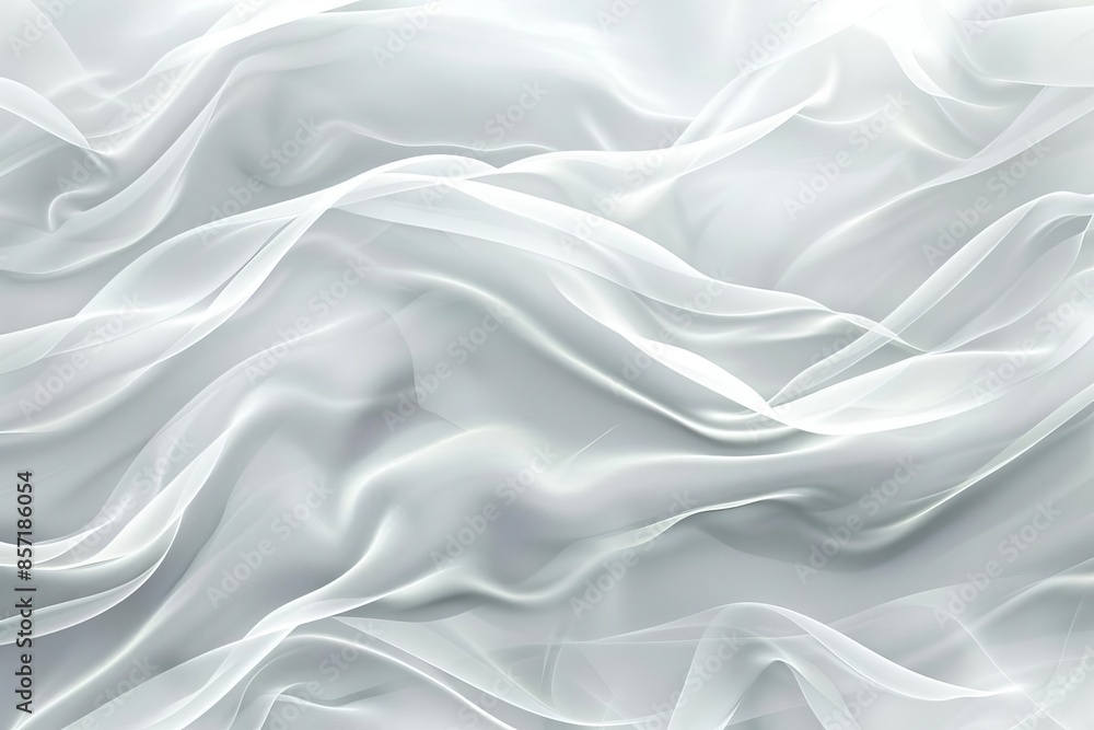 Naklejka premium A light abstract background with flowing white waves