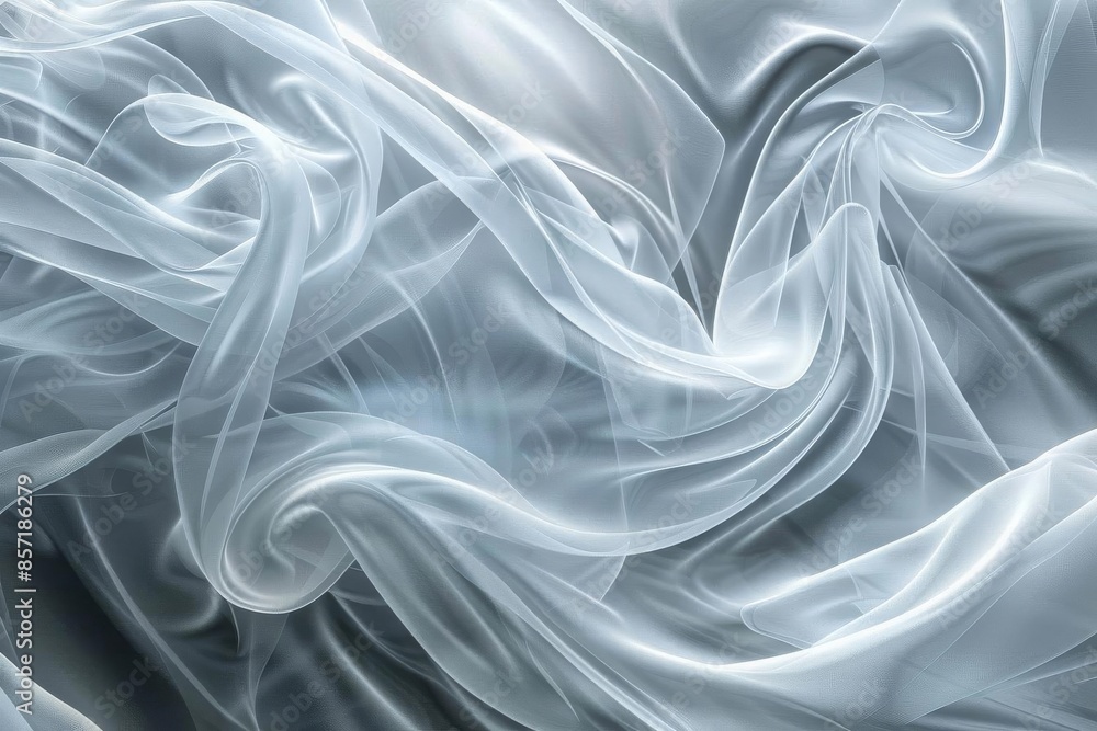 A light abstract background with flowing white waves A light abstract background with flowing white waves