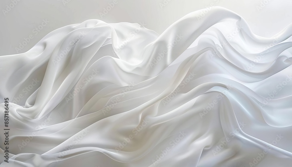 A light abstract background with flowing white waves A light abstract background with flowing white waves