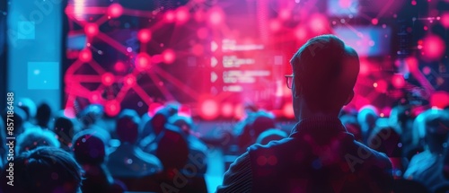 A cybersecurity expert giving a seminar on digital threats