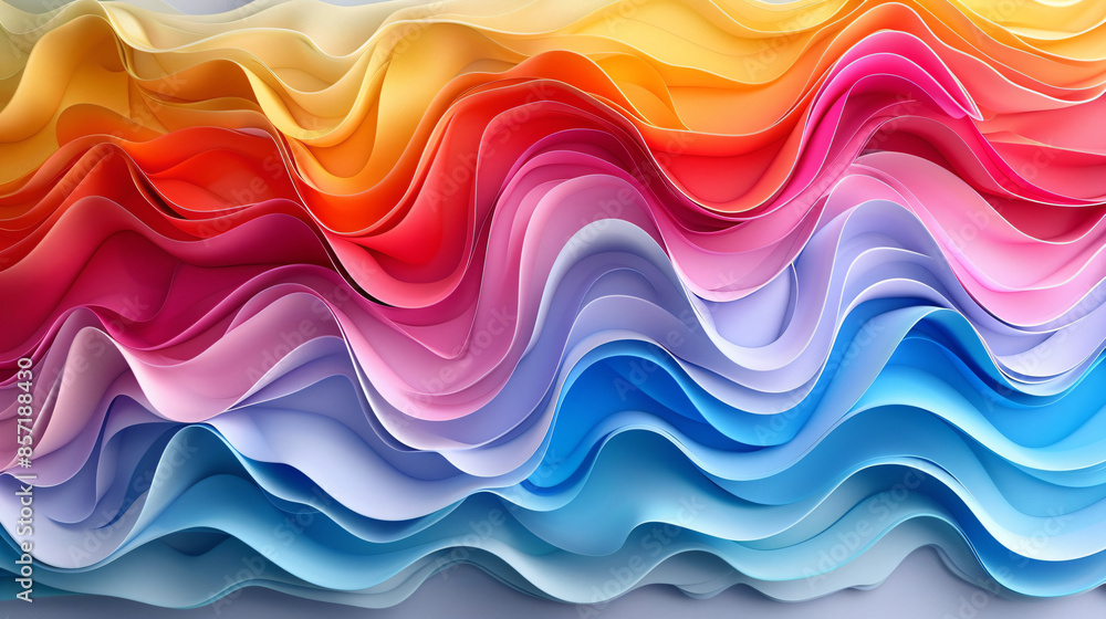 Abstract Wavy Colorful Design. Abstract Wavy Colorful Design.
