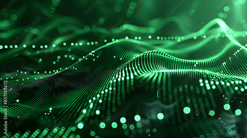 abstract green background with particles abstract green background with particles