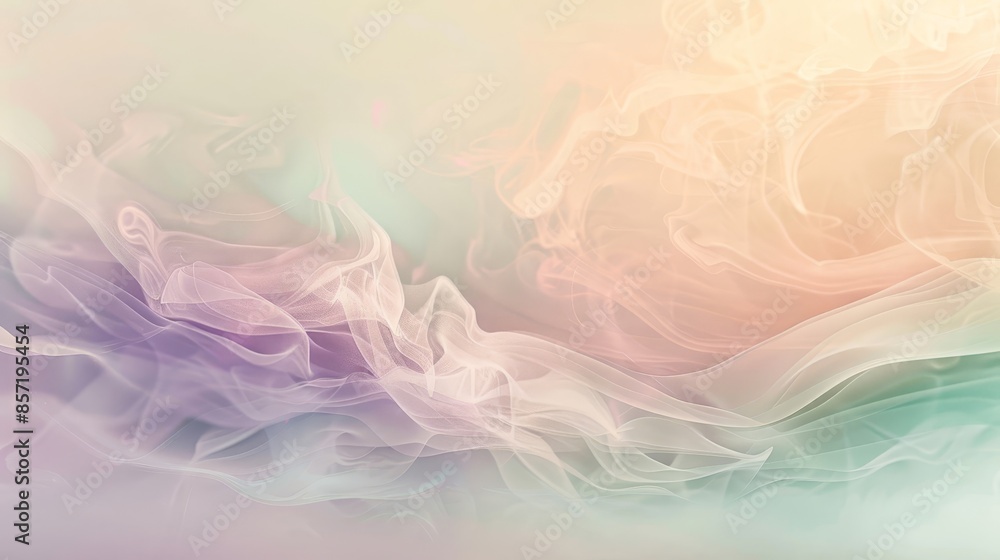 Soft abstract blend of peach lavender and mint hues with light refractions and blurred textures for calm Soft abstract blend of peach lavender and mint hues with light refractions and blurred textures for calm