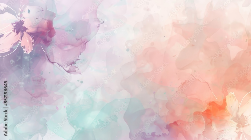 Soft background in peach lavender mint with watercolor-like textures and gentle light Soft background in peach lavender mint with watercolor-like textures and gentle light