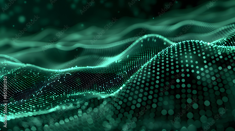 abstract green background with particles abstract green background with particles