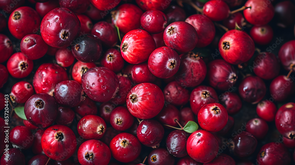 fresh cranberry top down view background poster fresh cranberry top down view background poster