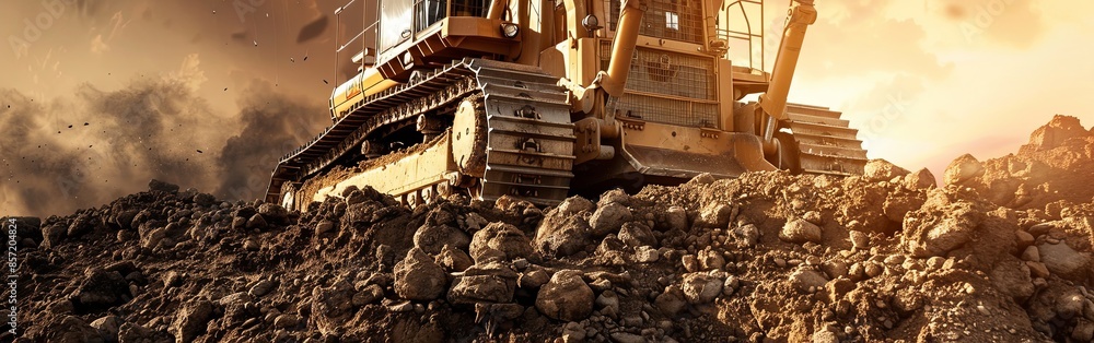 Dynamic Construction Site Excavation View Dynamic Construction Site Excavation View