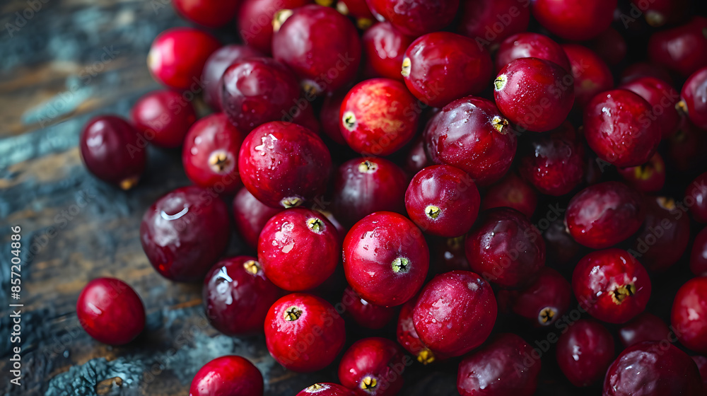 fresh cranberry top down view background poster fresh cranberry top down view background poster