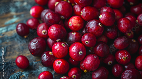 fresh cranberry top down view background poster 