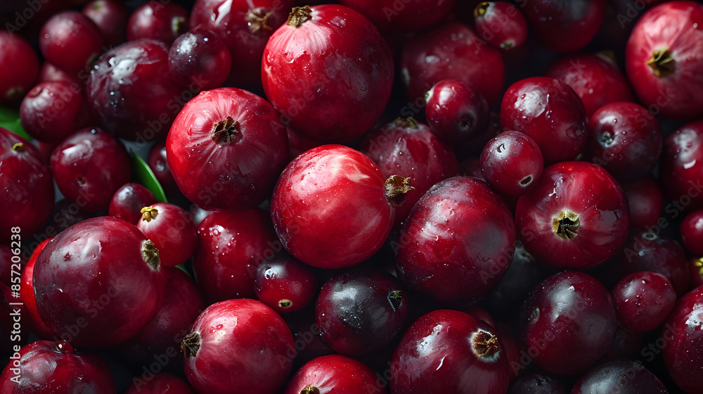 fresh cranberry top down view background poster fresh cranberry top down view background poster