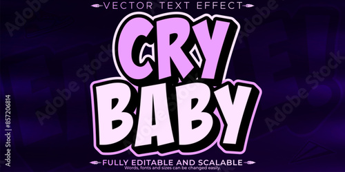Editable text effect, editable emote icon and trendy customizable font style