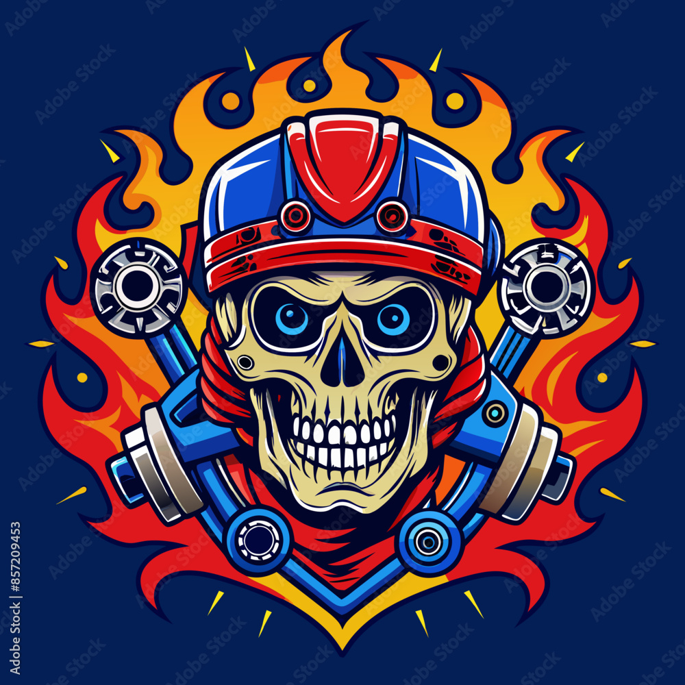 skull-head--harley-davidson-style--biker-logo-styl skull-head--harley-davidson-style--biker-logo-styl
