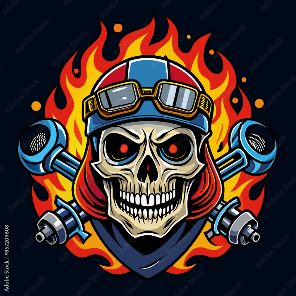 skull-head--harley-davidson-style--biker-logo-styl skull-head--harley-davidson-style--biker-logo-styl
