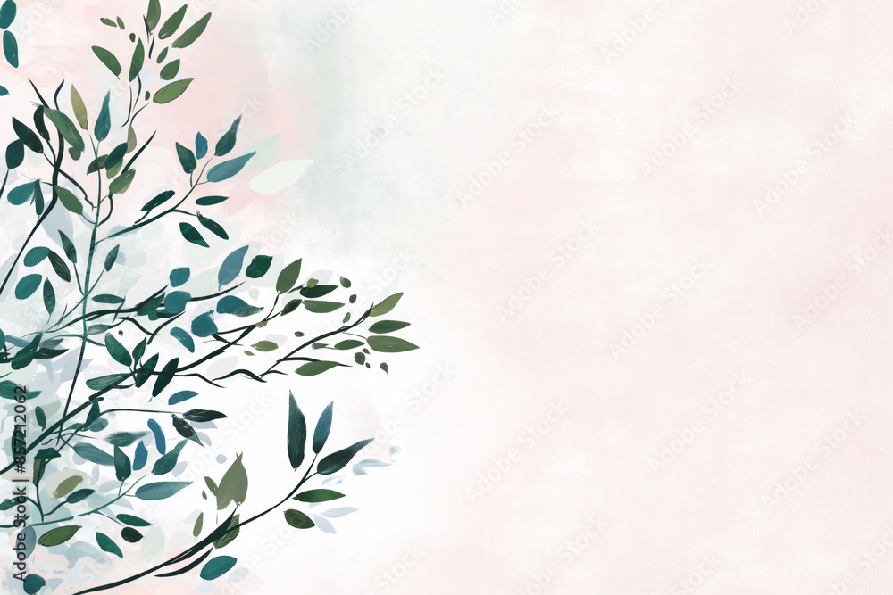 Plants, nature. Minimal Illustration with copy space. Plants, nature. Minimal Illustration with copy space.
