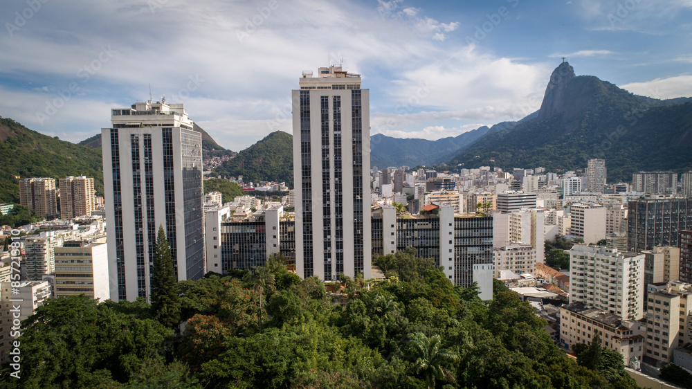Fototapeta premium City of Rio de Janeiro seen from a drone