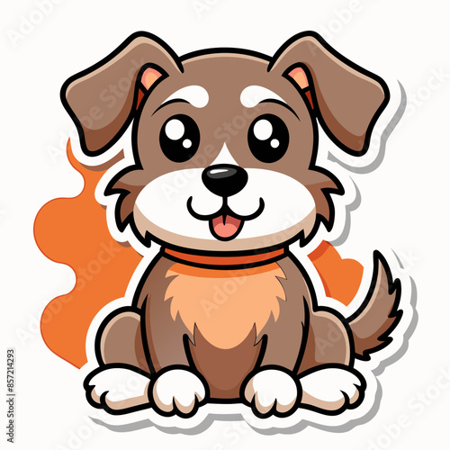 Wallpaper Mural sticker--um-cachorro-segurando-um-osso---fundo-bra Torontodigital.ca