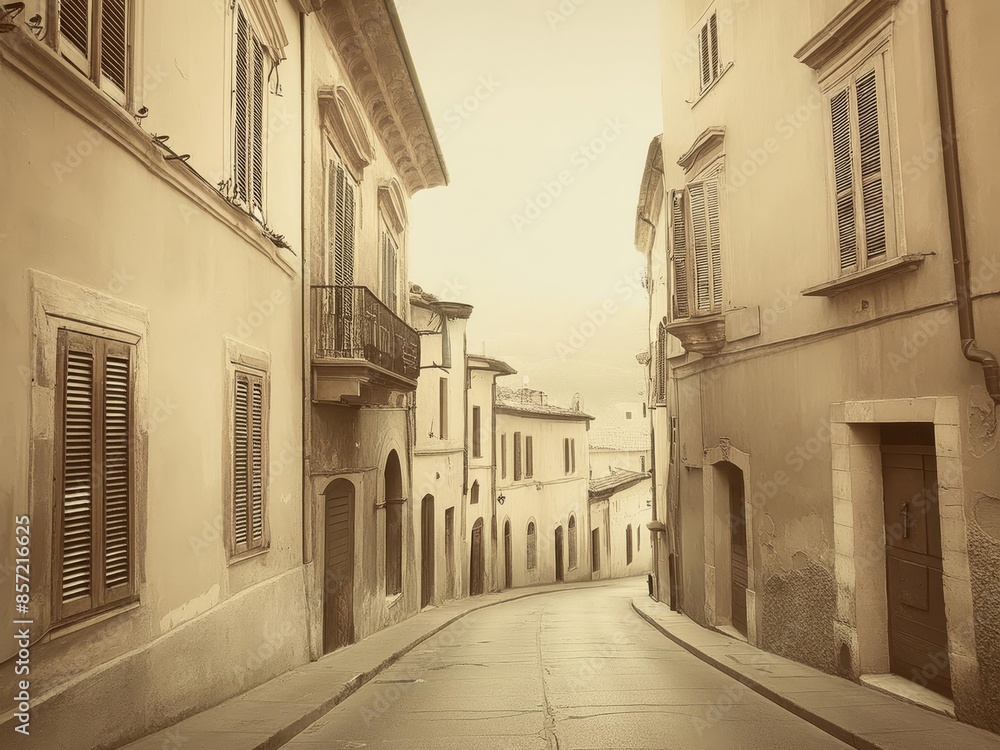 Obraz premium narrow street in the town