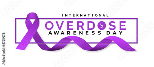 Overdose awareness day is observed every year on August 31. Banner poster, flyer and background design. Eps 10.