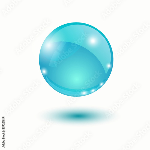 Abstract geometric crystal clear glass ball
