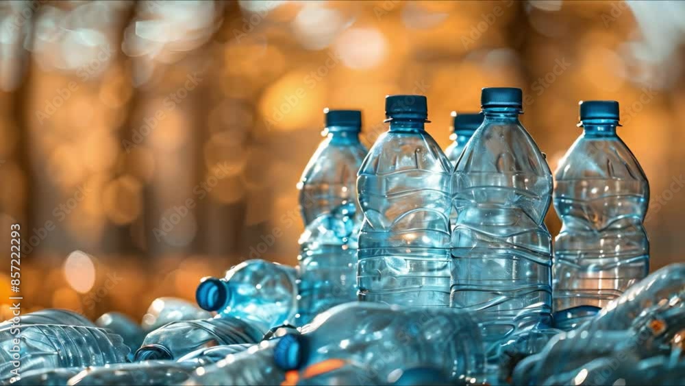 Plastic Bottles Piled Outdoors A Symbol Of Plastic Pollution And Waste plastic-bottles-piled-outdoors-a-symbol-of-plastic-pollution-and-waste