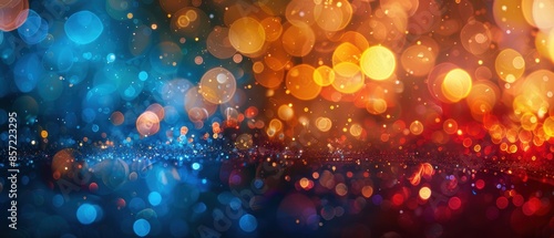 Abstract bokeh lights in various colors