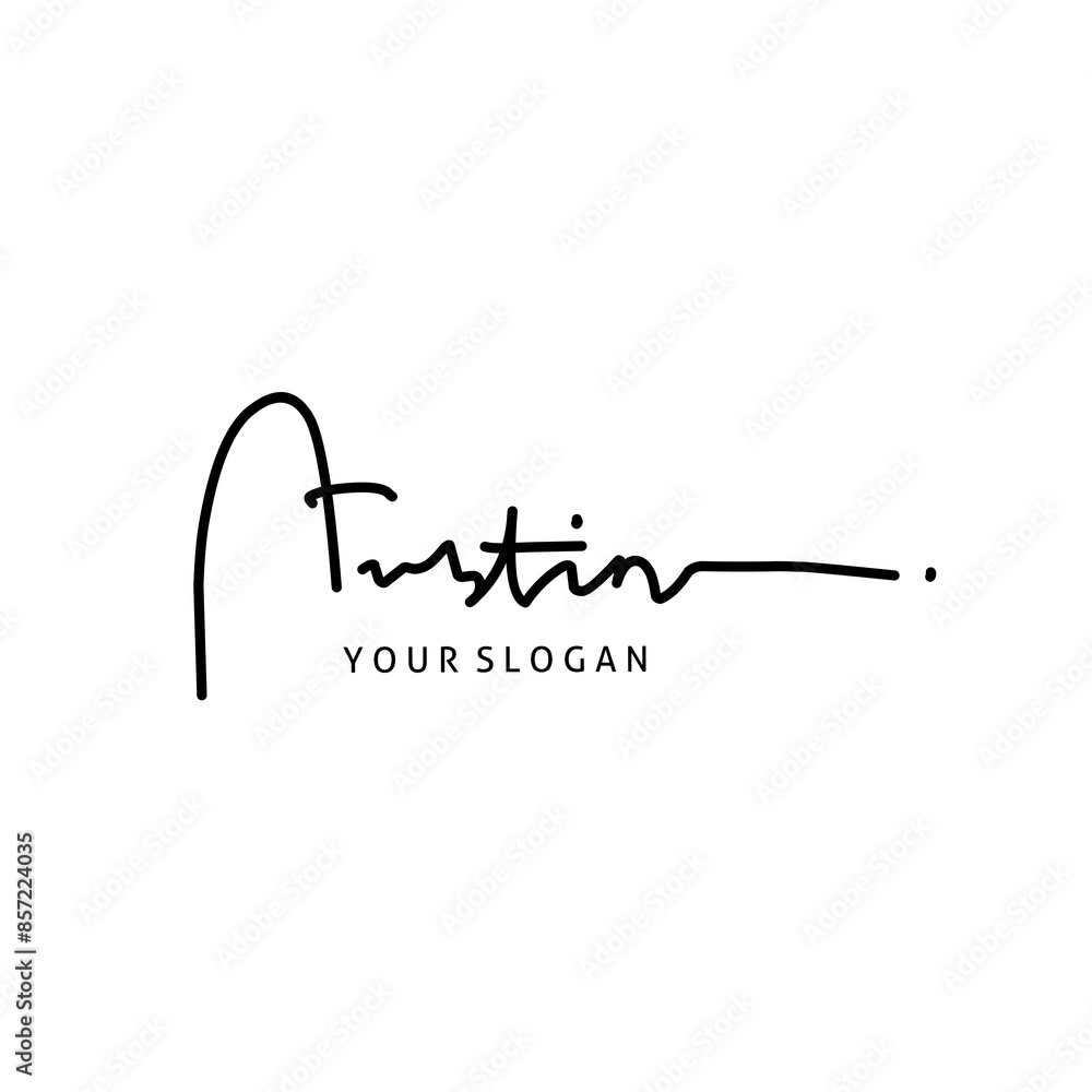 Austin name signature logo vector design Austin name signature logo vector design
