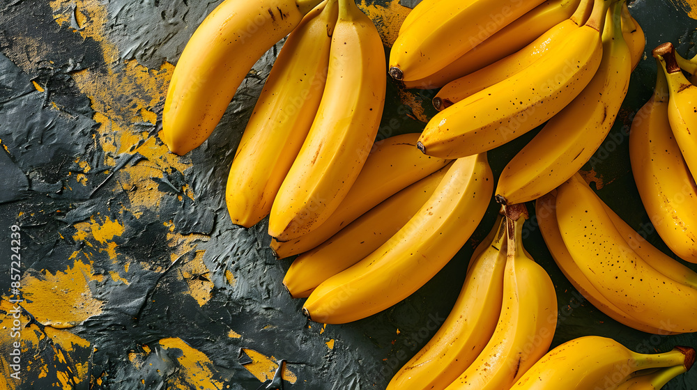 fresh banana top down view background poster fresh banana top down view background poster