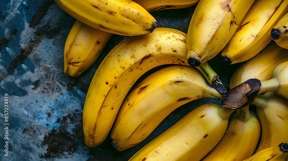 fresh banana top down view background poster fresh banana top down view background poster