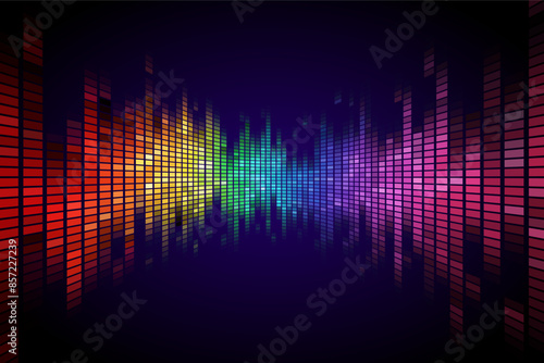 Rainbow colored equalizer effect