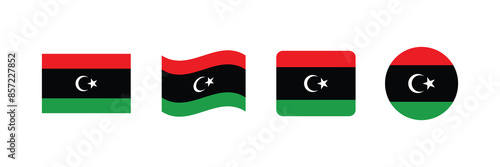 Free Download Vector Libya flag. Set of Libya Flags Collection. 
 - GFXLoad