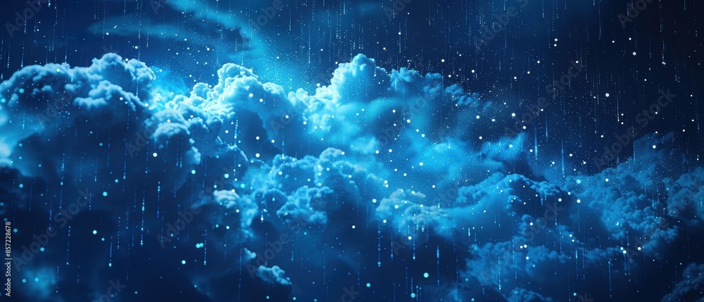 Obraz premium Advanced threat detection in cloud security