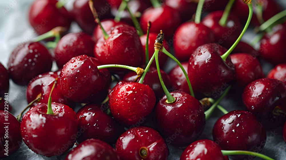 fresh cherry top down view background poster fresh cherry top down view background poster