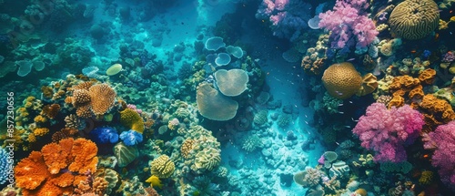 Wallpaper Mural Aerial view of a vibrant coral reef, Torontodigital.ca