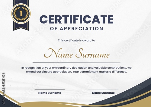 award certificate template design, Certificate of Appreciation template, Certificate of achievement, awards diploma. day 37