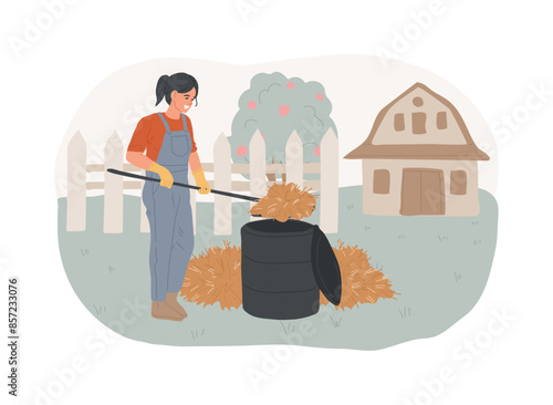 Compost isolated cartoon vector illustrations.