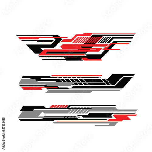 racing car body wrap livery decal design vector
