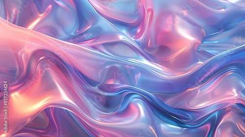 Glossy, undulating plastic waves with a jelly texture, ideal for modern digital designs and artistic projects